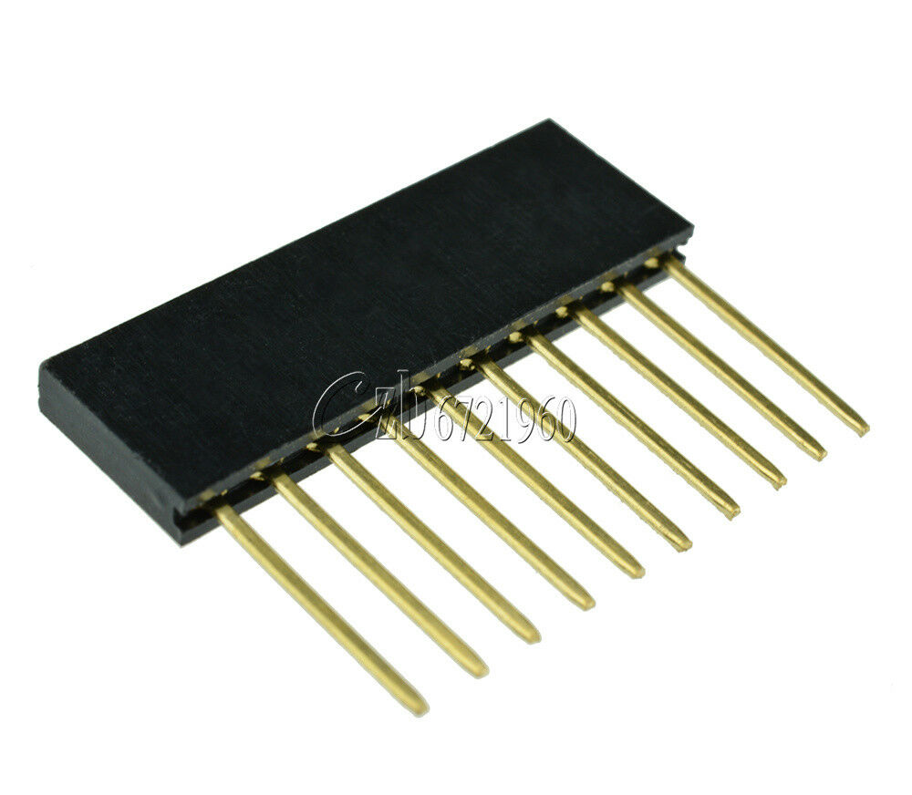 10pcs 11mm  Long Pin 10 Pin Single Row Female Header 2.54mm Pitch for Arduino