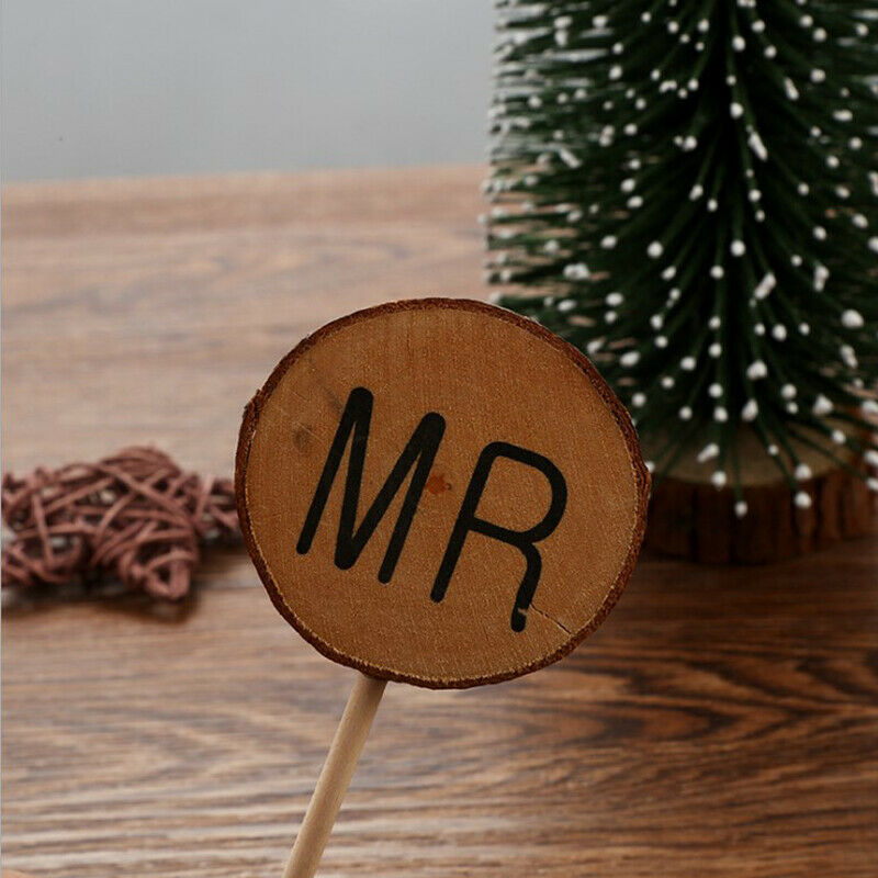 Mr Mrs Cake Topper Wooden Cake Top Flag English Alphabet Wedding Engageme.l8