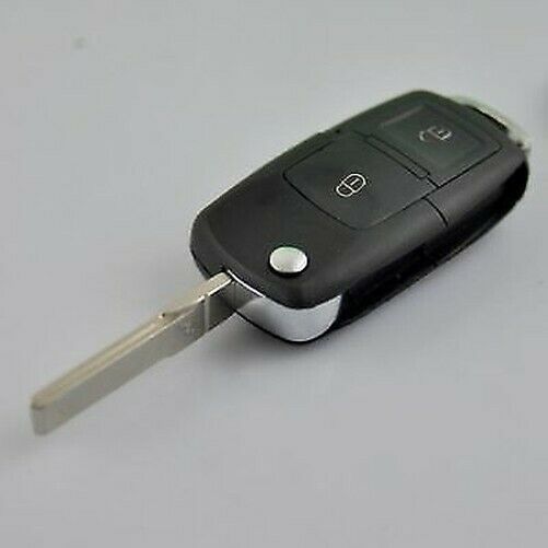 2 BUTTON REMOTE KEY FOB CASE SHELL + FLIP HEAD FOR VW MK4 GOLF POLO BORA