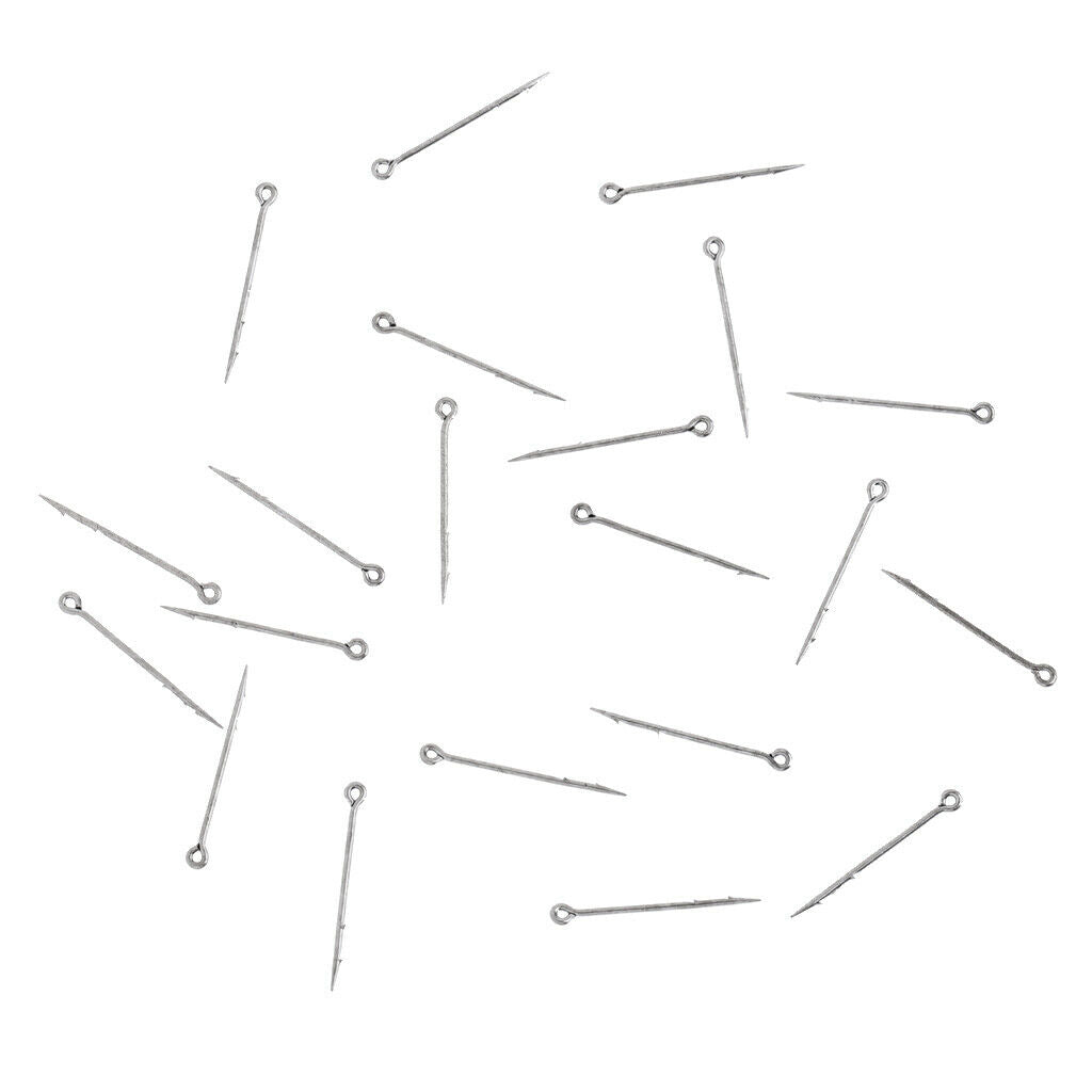 40 Pcs Two Size Bait holder Straight Fishing Worm Hooks High Carbon Steel Fish