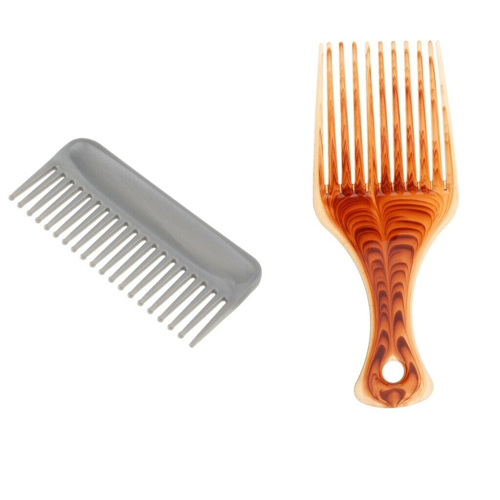 2 Pieces Durable Anti-Static Plastic Hair Comb Use for Hair Coloring