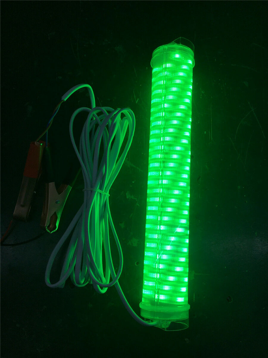 12V 20W Green LED Underwater Fishing Light +Outdoor Telescopic Fishing Rod Lamp