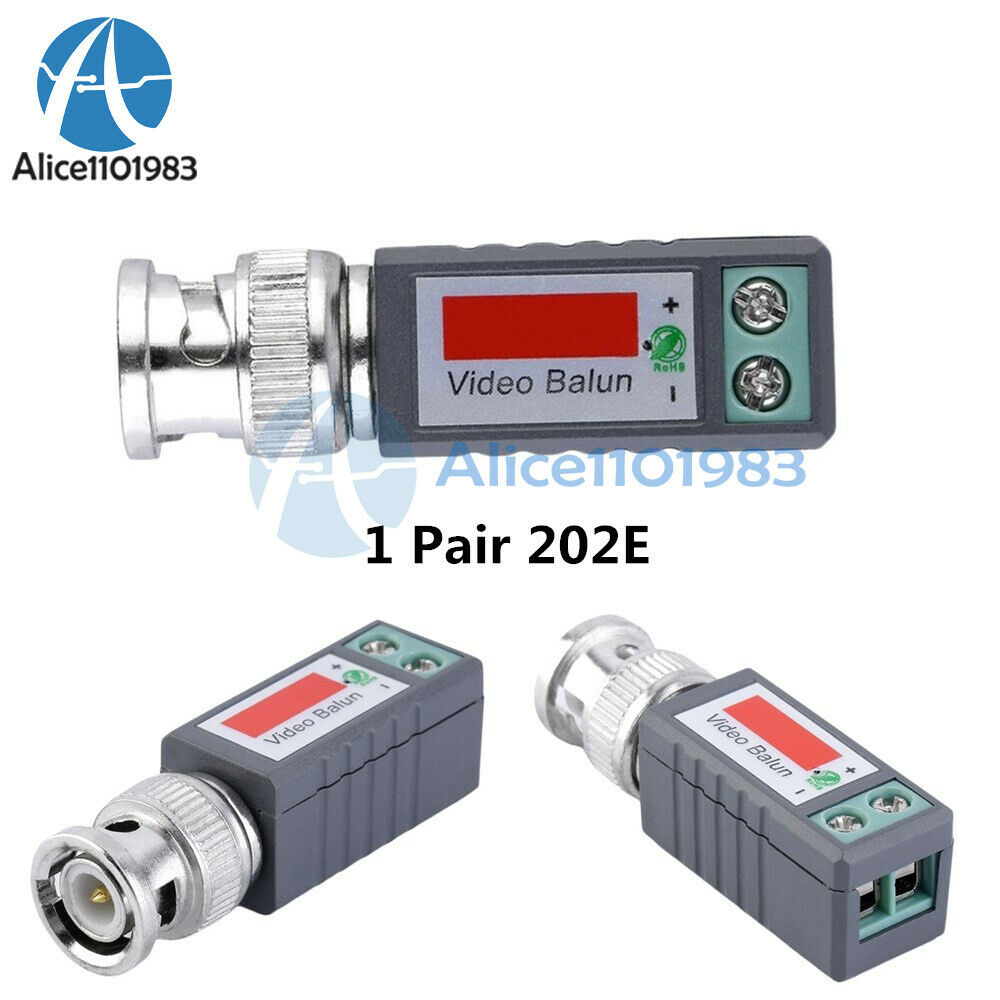 1Pair Durable CCTV Passive Video Balun UTP Transivers CAT5 BNC CONNECTORS