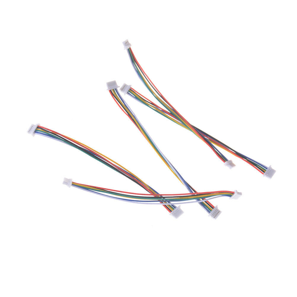 5 x Mini Micro SH 1.0mm 6-Pin JST Double Connector Plug Wires Cables 100M.l8