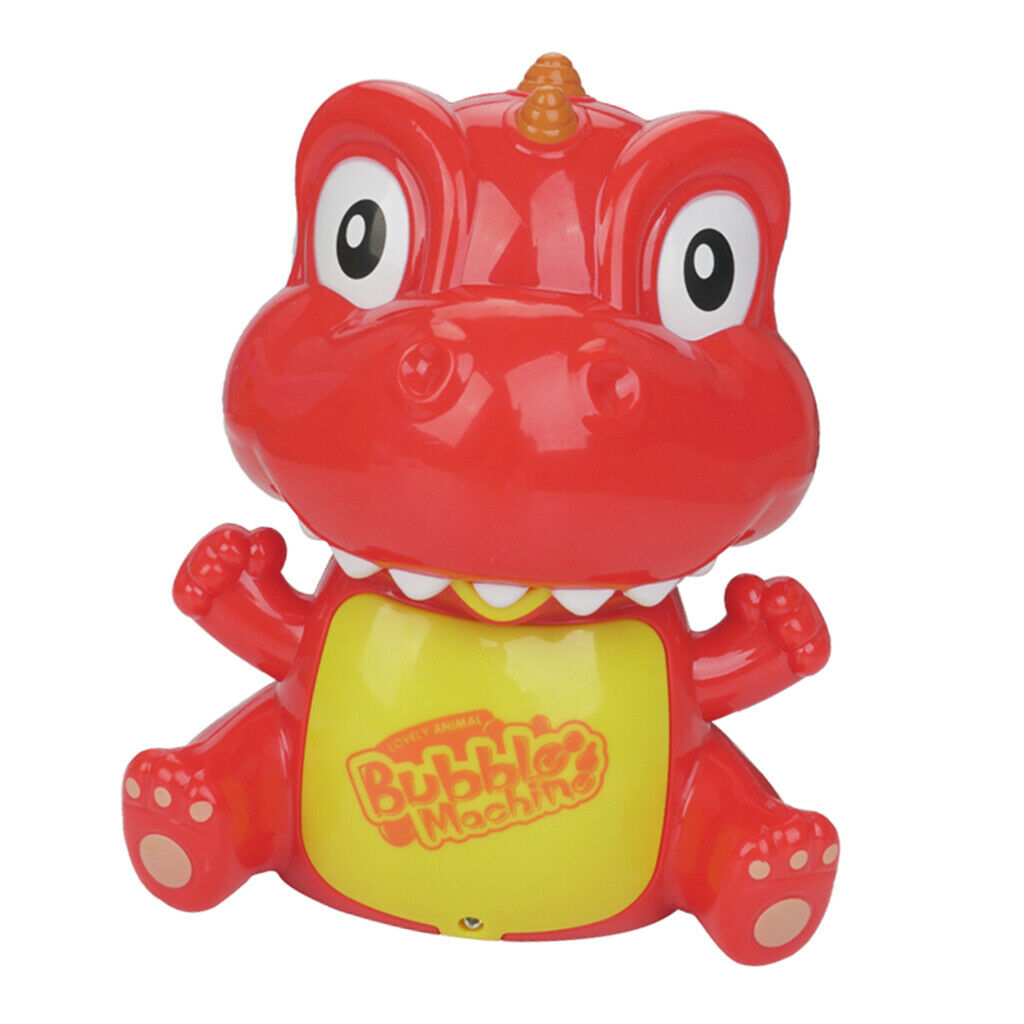 Automatic Kids  Bubble Maker Toys with Dinosaur Sound Red