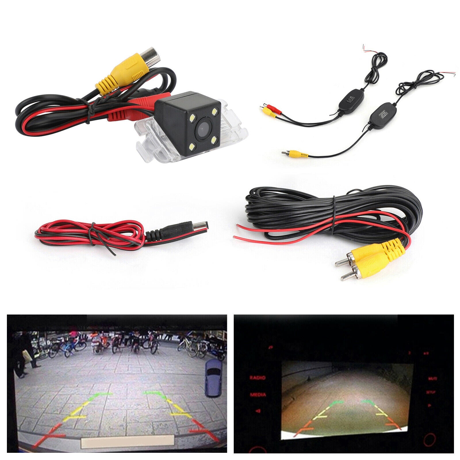 Car Rear View Wireless 4LED Camera Fit For FORD MONDEO/FIESTA/FOCUS HATCHBACK CN