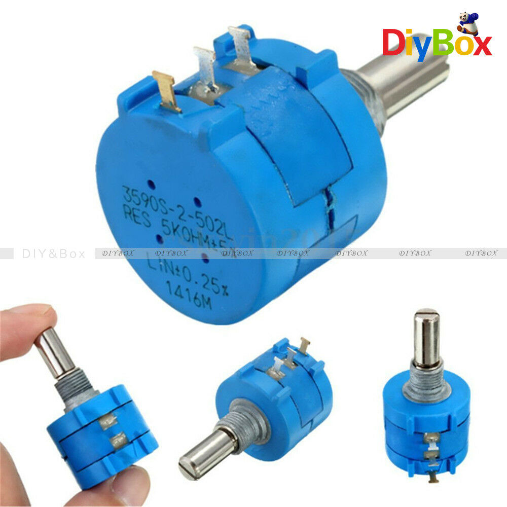 3590S Rotary Variable Resistor Wirewound Precision Potentiometer Pot 10 Turn Ohm