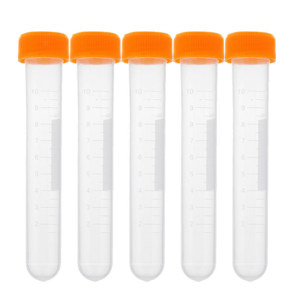 5Pcs Plastic Knitting Needles Storage Tubes For Home Use, with Orange