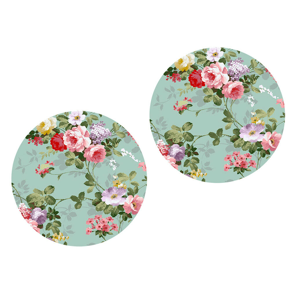 Polyester Table Cover Decoration Tablecloth 1.5m Set of 2 Floral Pattern