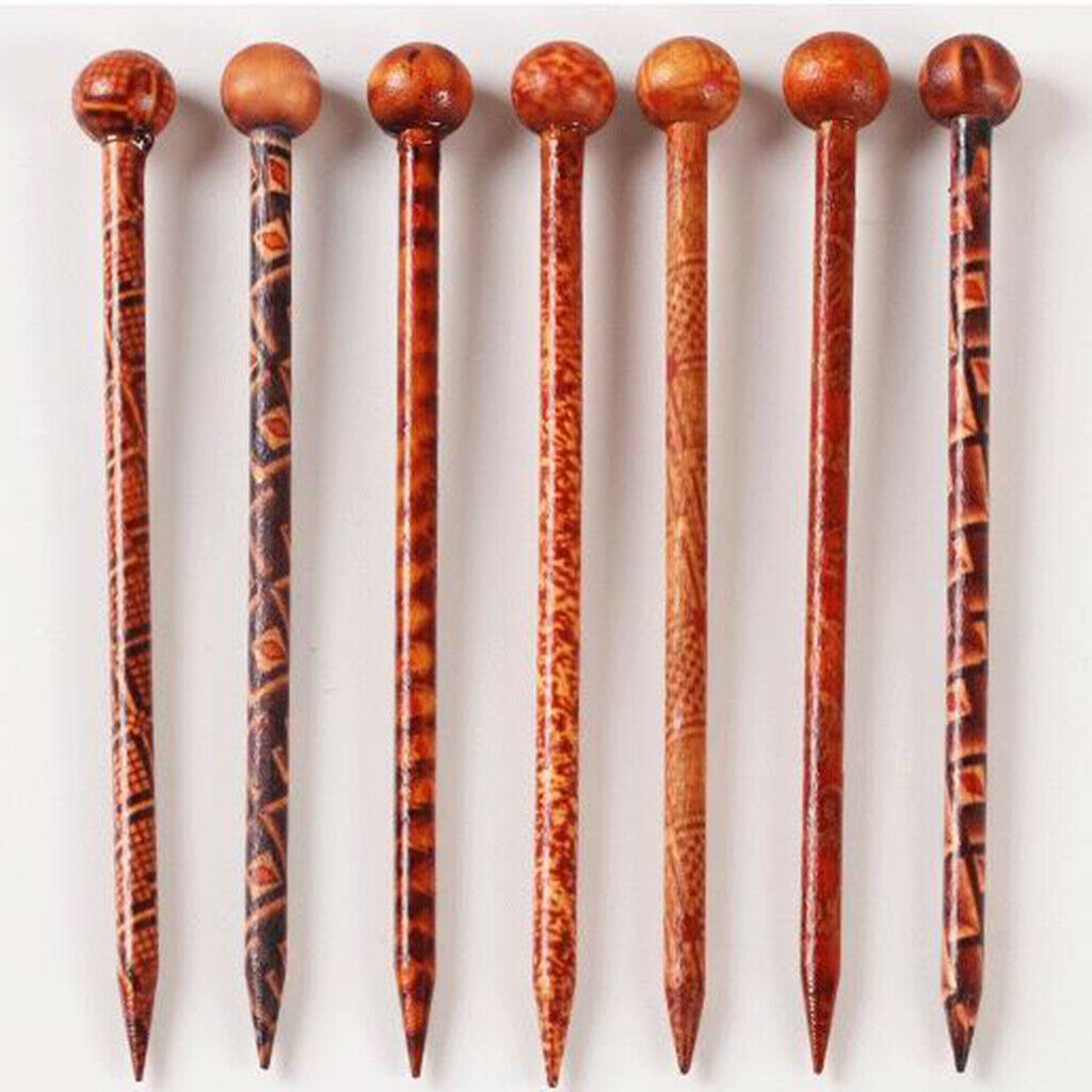 12x 13cm Craft Retro Wood Hair Pin Chopsticks Handmade Hair Stick Clip