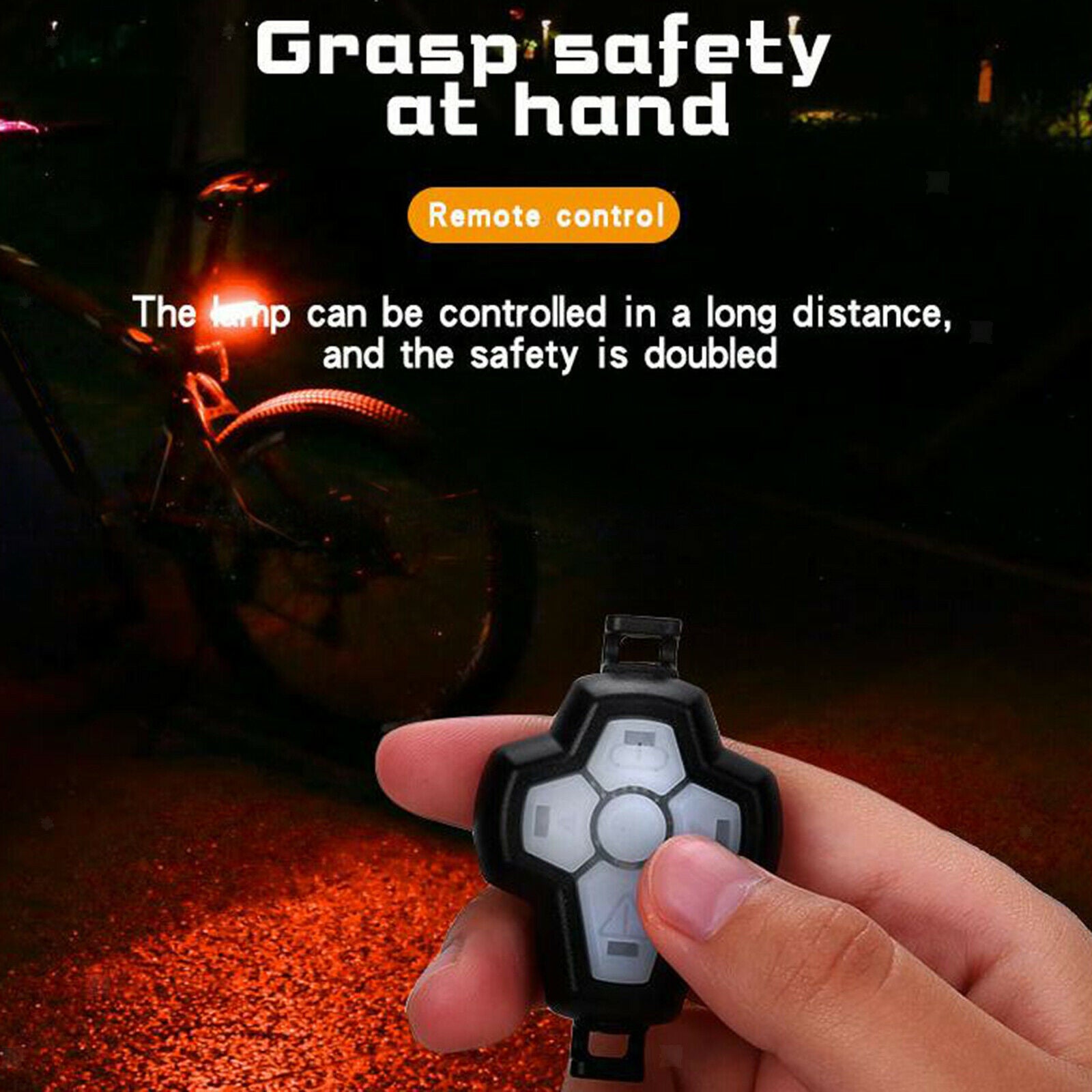 USB Rechargeable Bike TailLight Bicycle Safety Turn Signal Warning Rear Lamp