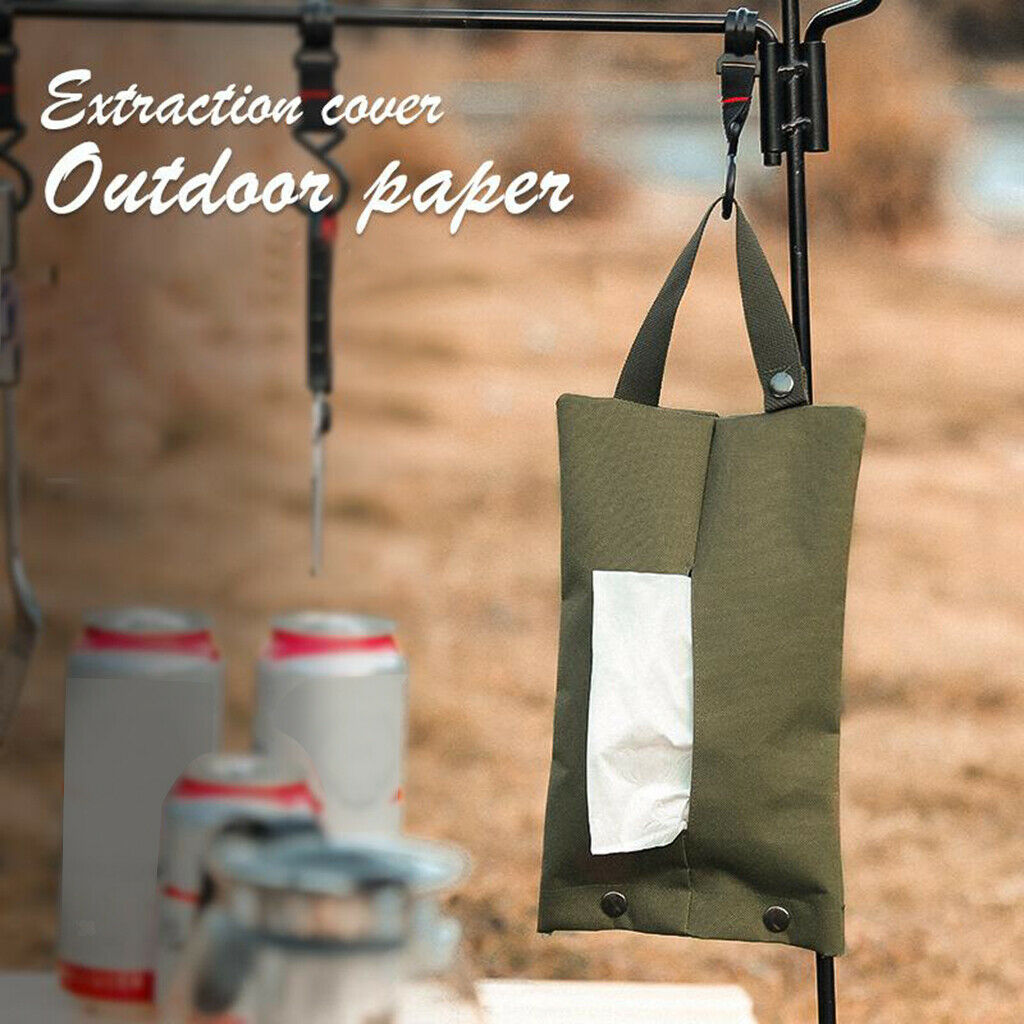Durable Tissue Storage Bag Holder Meal Towel Box Hanging Pouch Dispenser