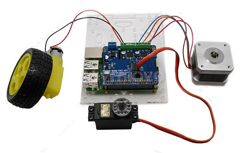 New Stepper Motor HAT for Raspberry Pi 3B 2B b+ Stepper Motor/Servo/Motor IR