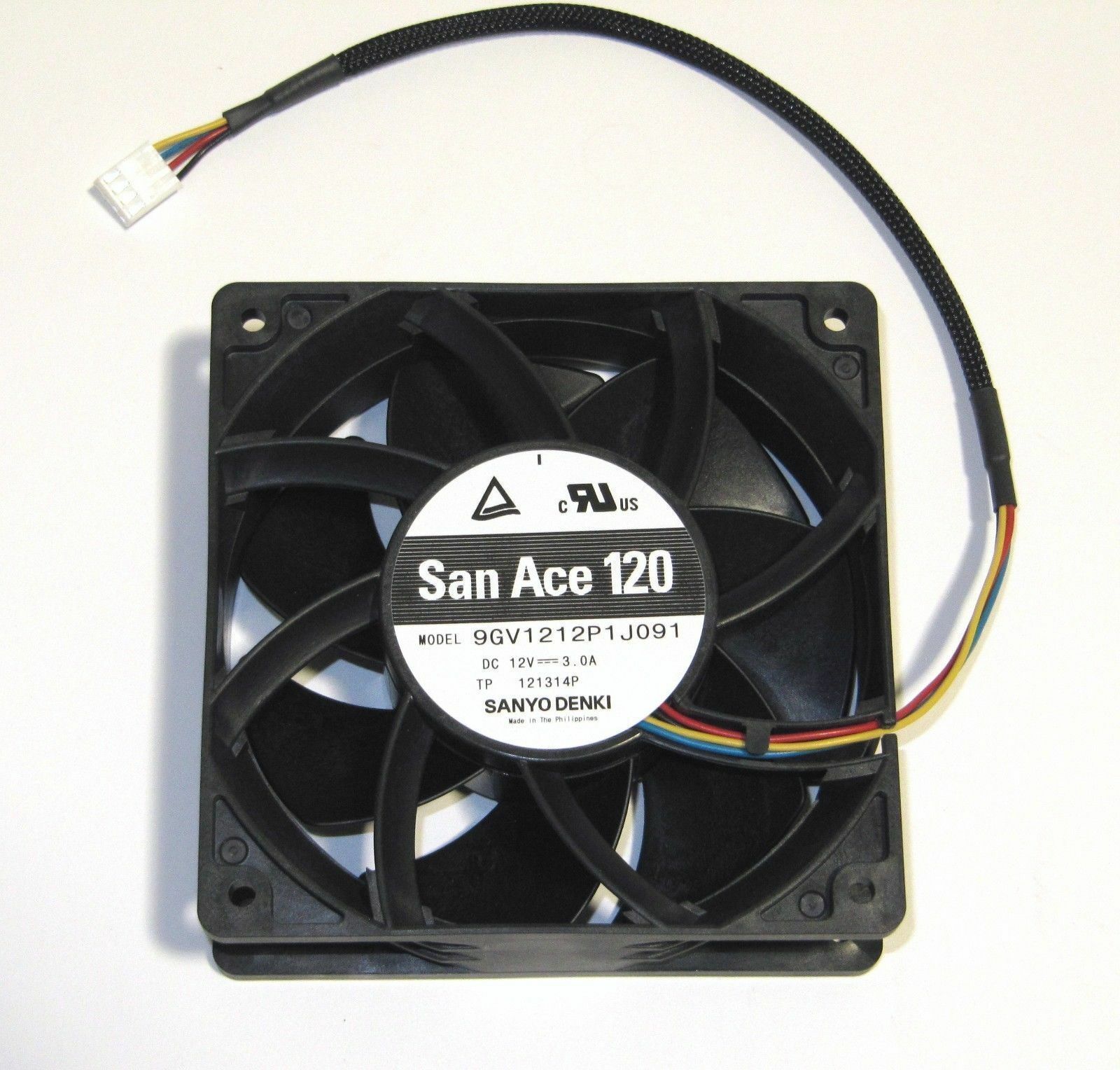 For Sanyo Denki 120x 38mm Ultra High Airflow Fan 4 Pin PWM 224 CFM 9GV1212P1J091