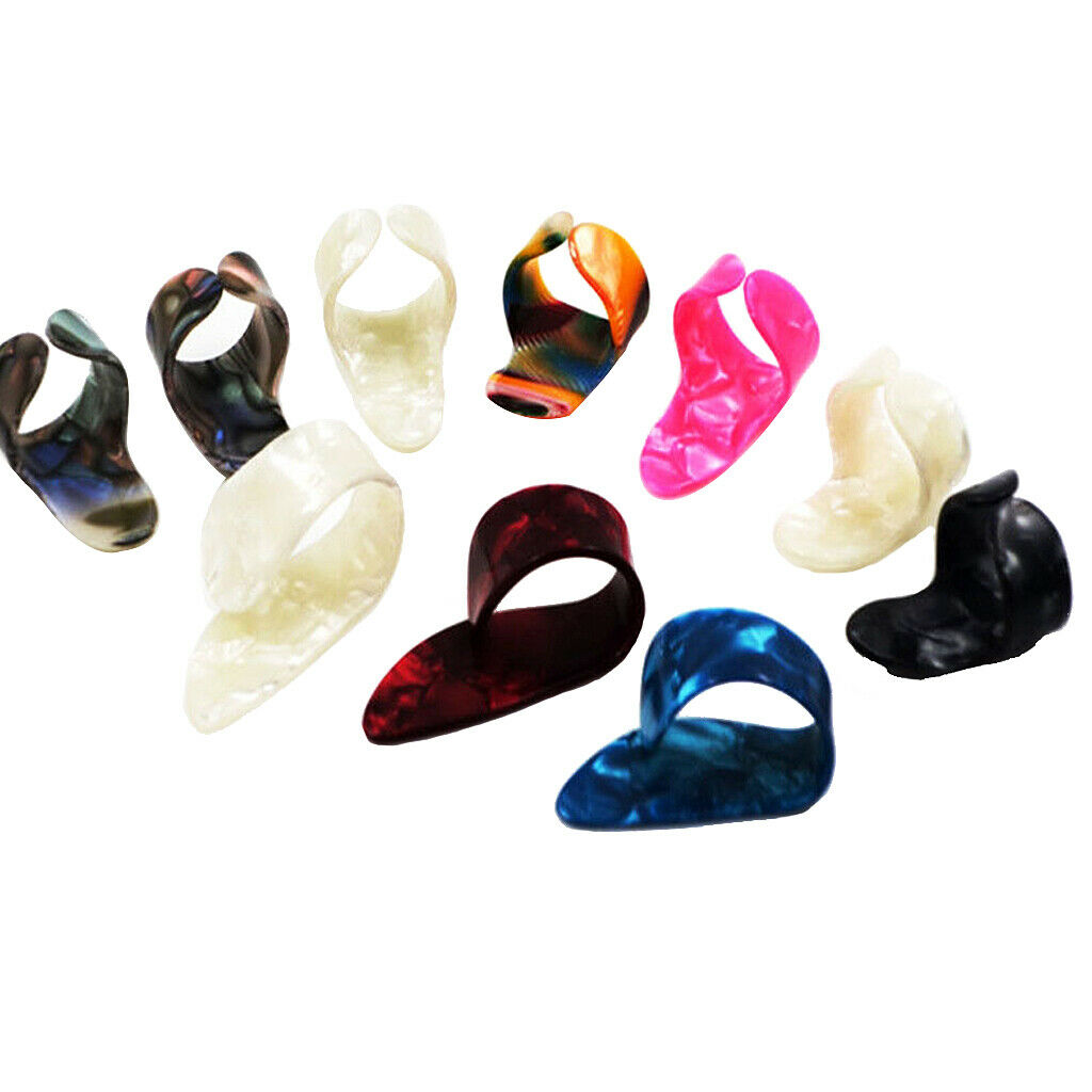 Exqusite Craftsmanship 15 Pieces Colorful Thumb Picks Truss Rod Cover Plate