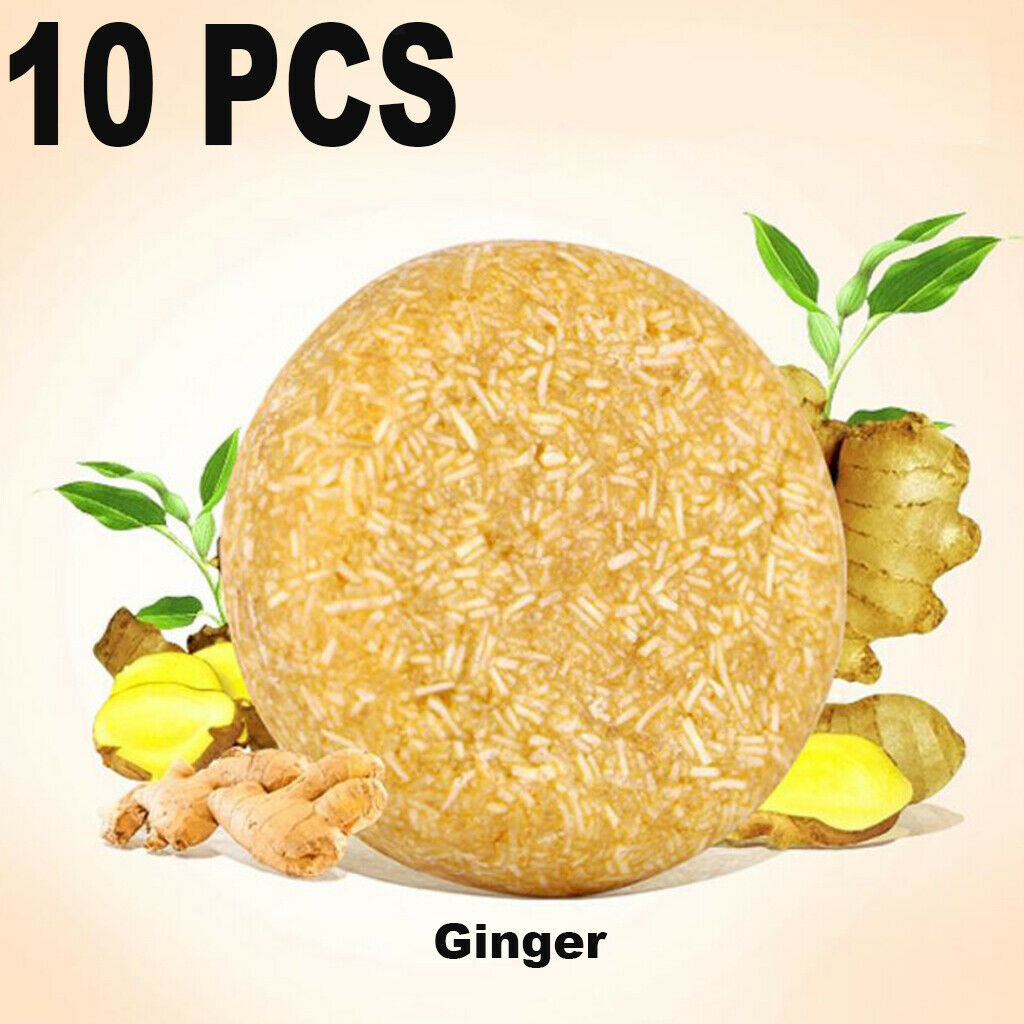 10x 100% Natural Ginger Hair Loss Shampoo Soap Bar Hair Darkening Nourishing