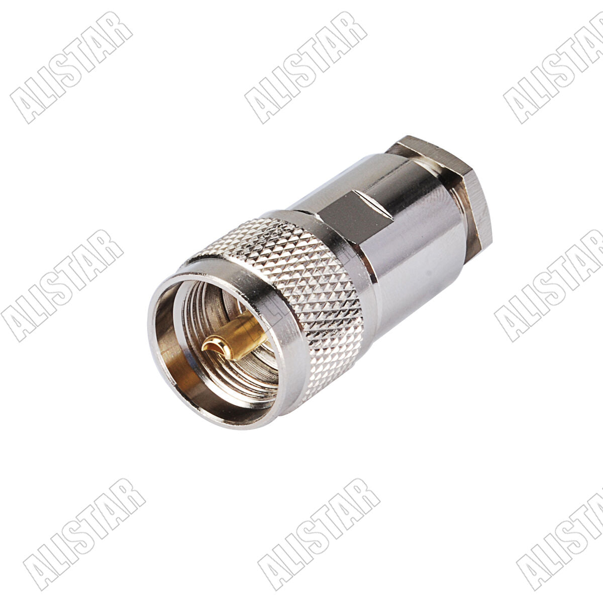 10x UHF male Plug clamp PL259 connector for LMR400 RG8 RG213 RG214 cable