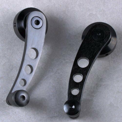 2 pcs Universal BLACK Chrome Aluminum Car SUV Window/Door/Winder Crank Handles