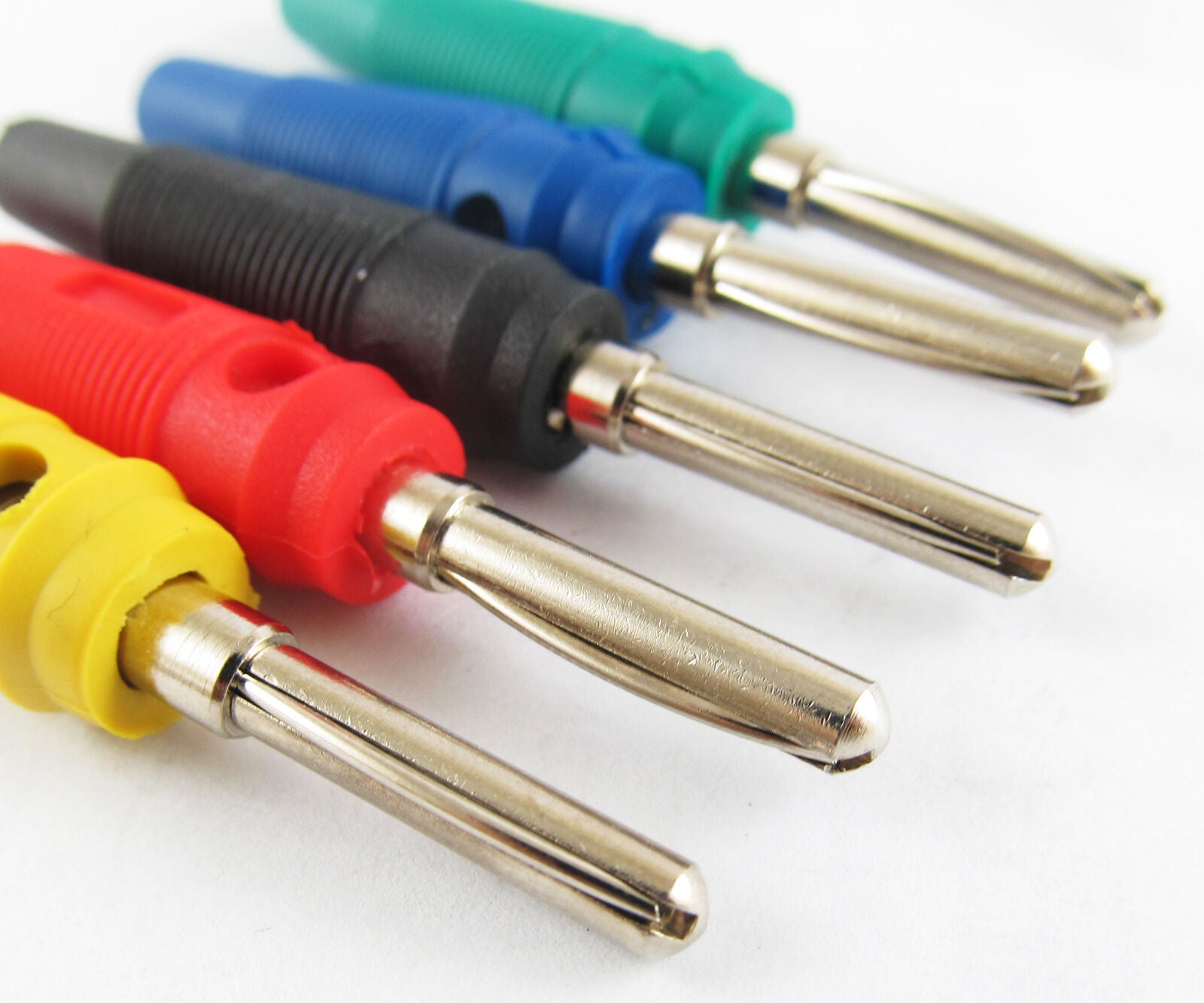 4sets 5 colors 4mm High quality Free Solder Brass Banana Plug Test Adapter