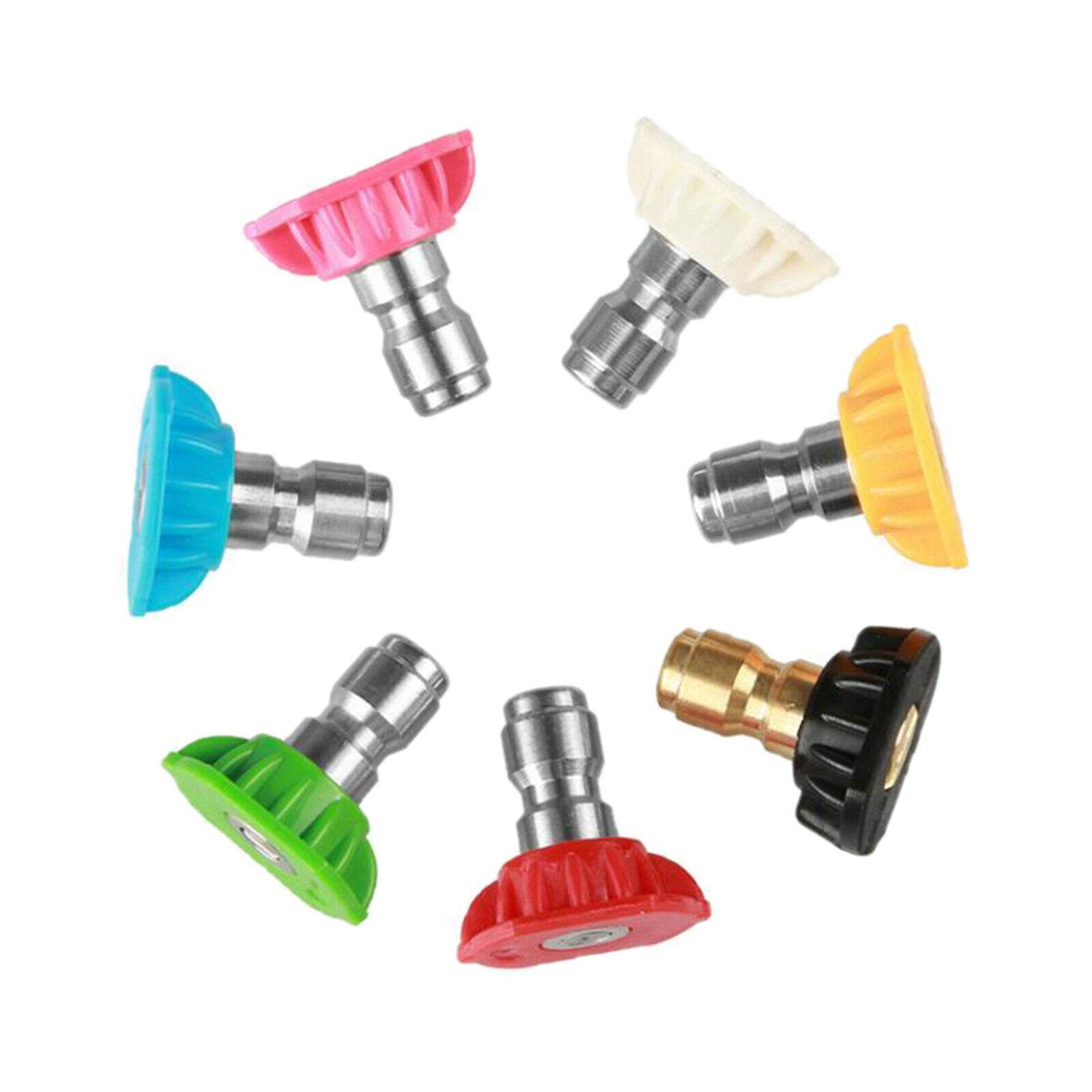7x High Pressure Washer Spray Nozzle Tips 1/4 inch Quick Connect Fitting