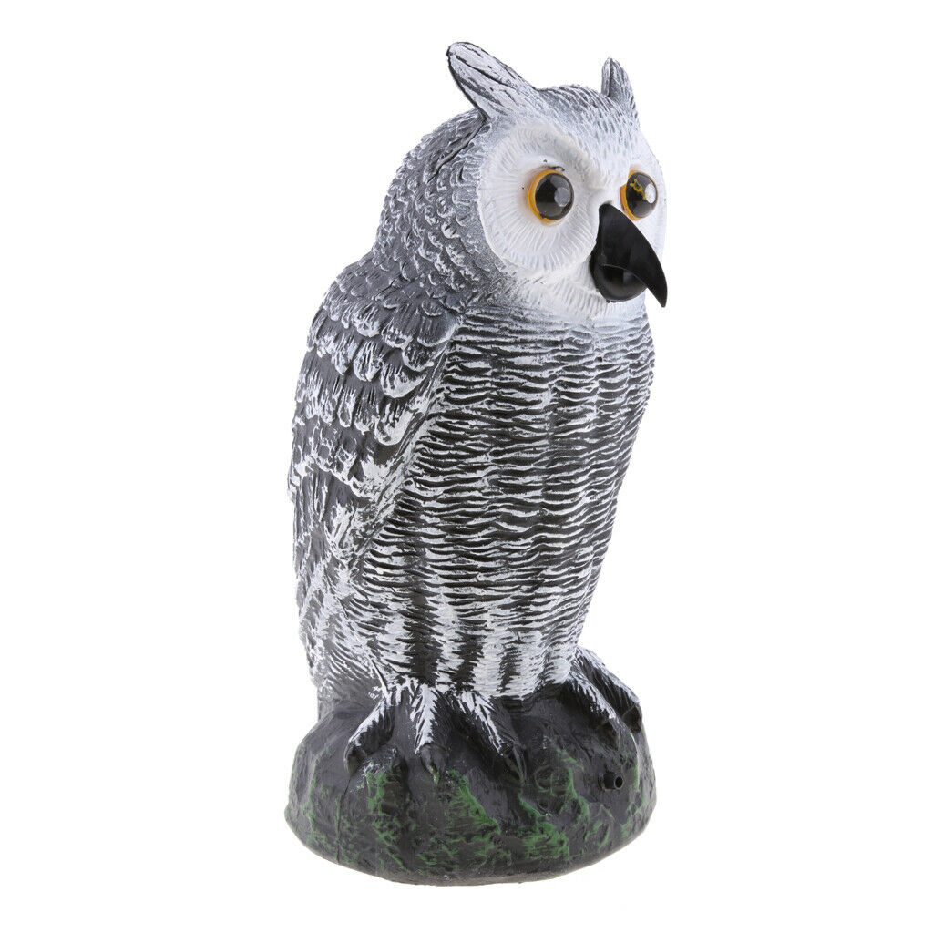 Owl Decoy Glowing Eyes Scarecrow farm / Garden Defense Owl Yard Protector Bird