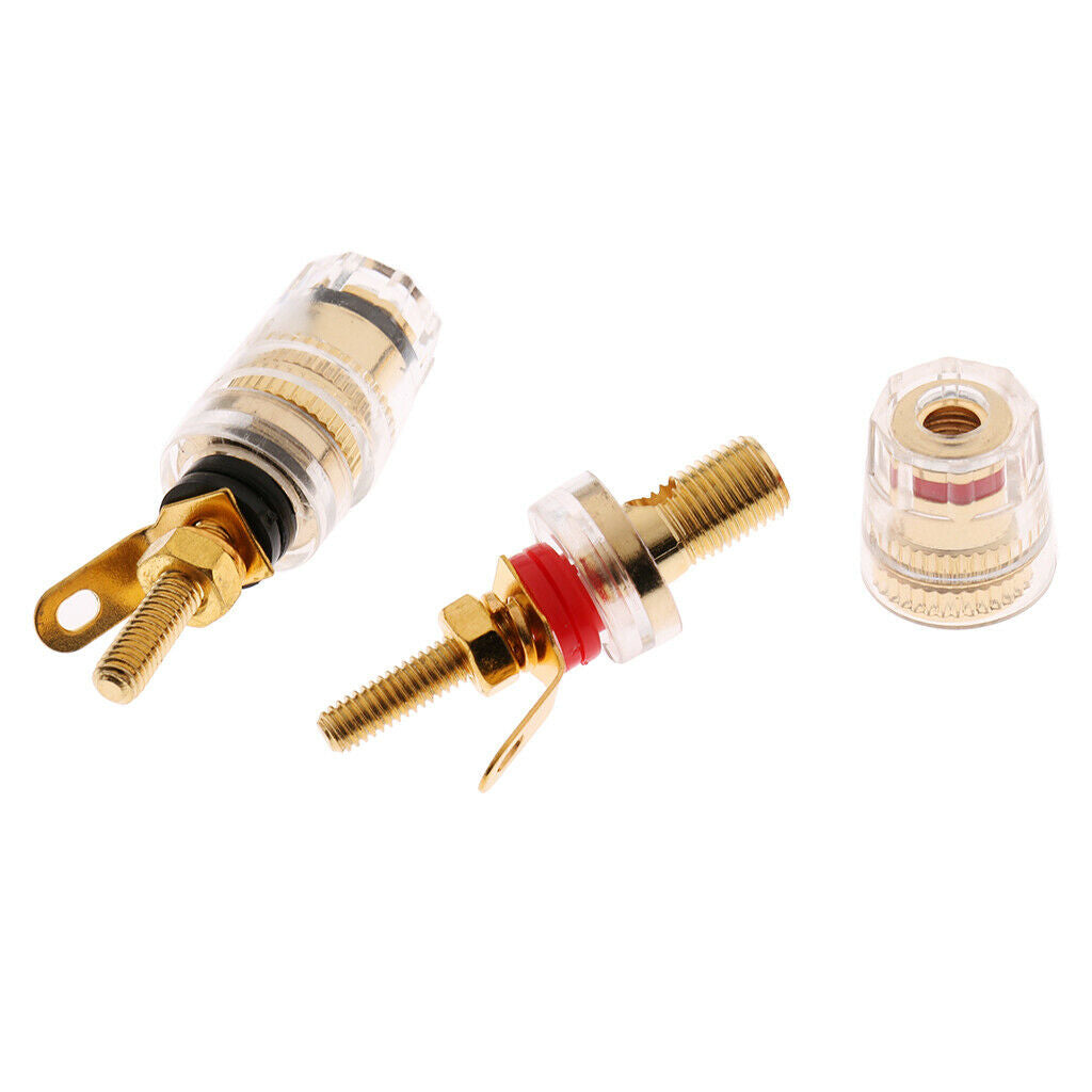 2pcs Mini Binding Post For Speaker Amp Terminal 4mm Banana Plugs