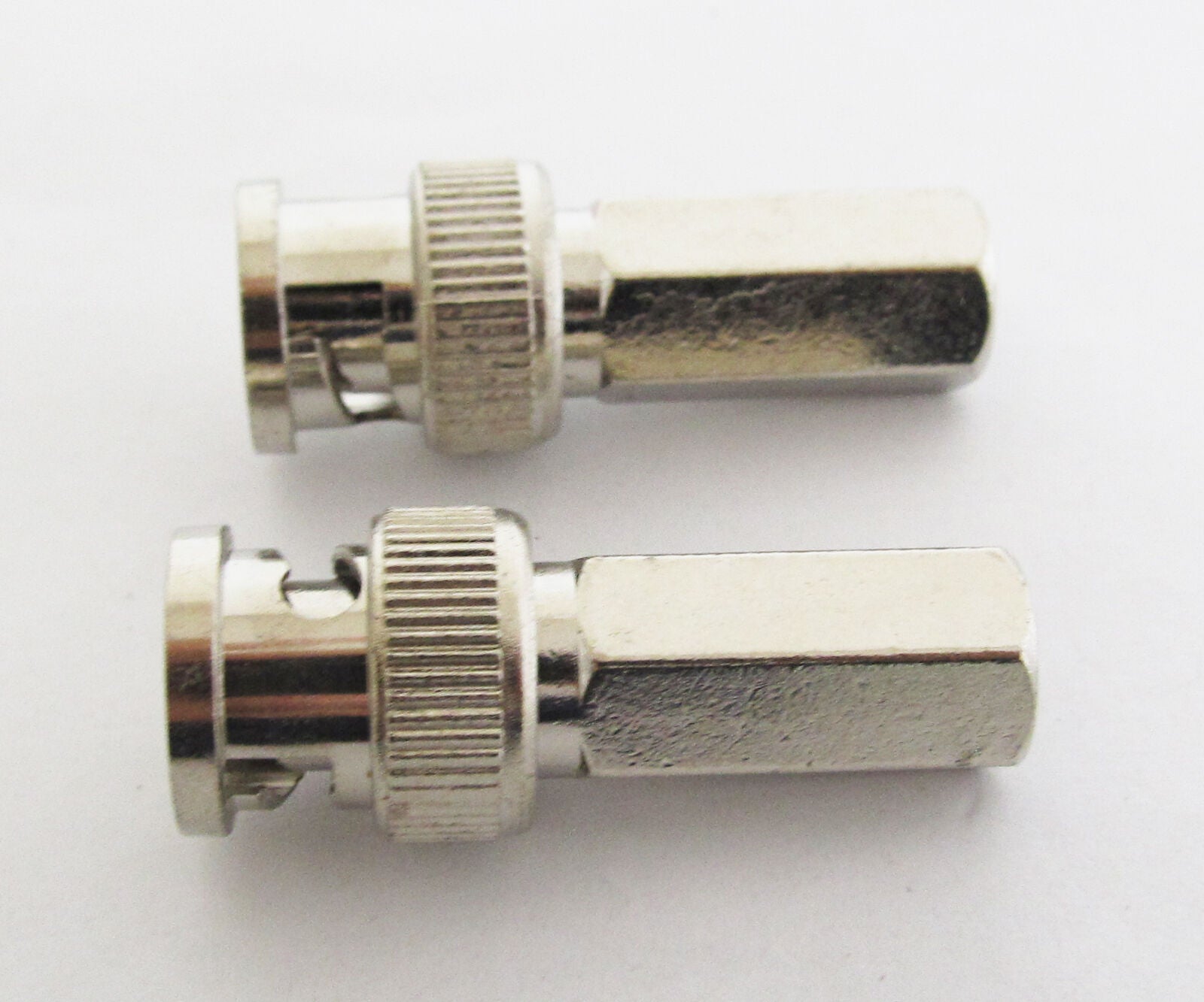 10pcs BNC male Plug twist on RG59-U connectors Nickel NEW