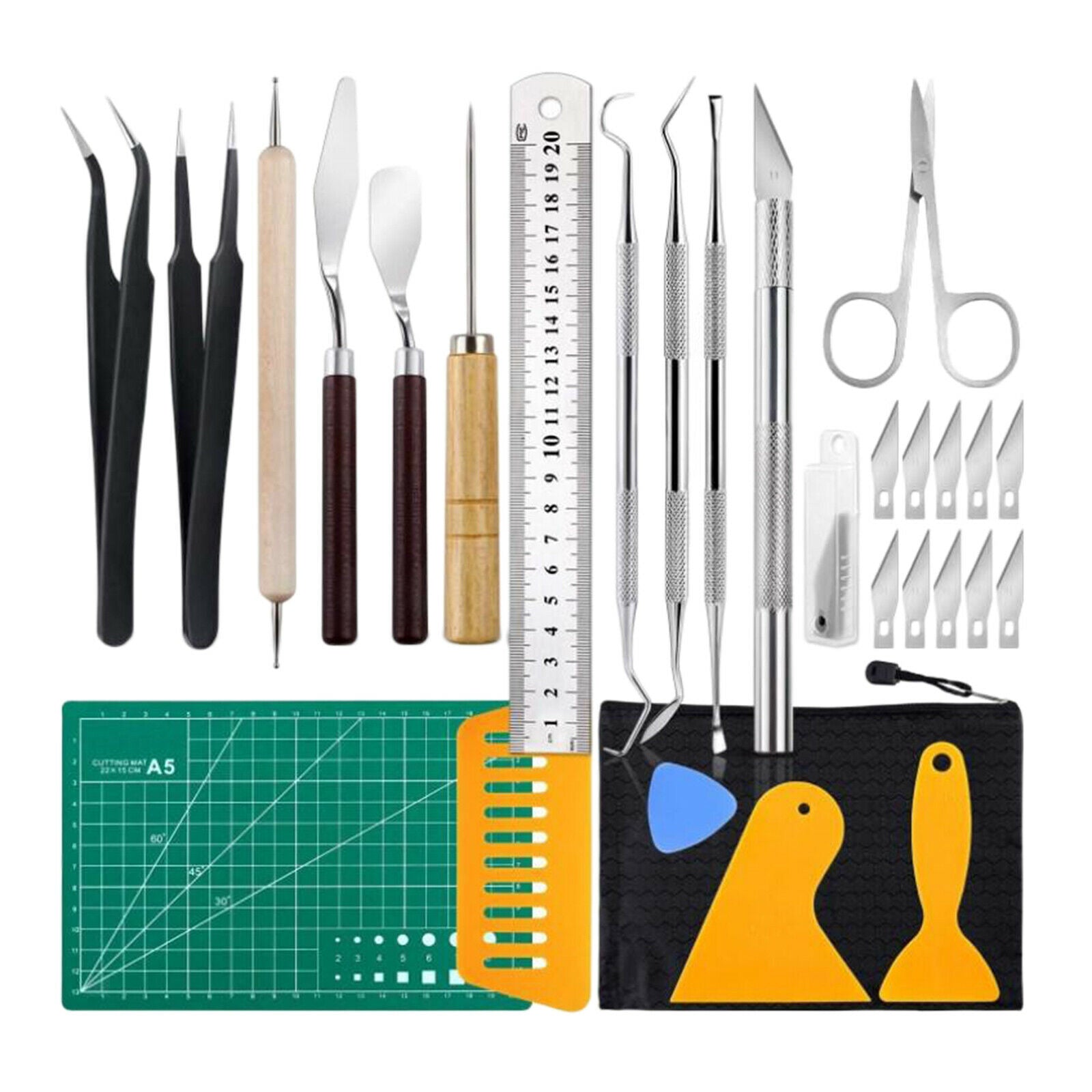 28Pcs Craft Vinyl Weeding Tools Set,Precision Craft Vinyl Tools Kit,Weeding