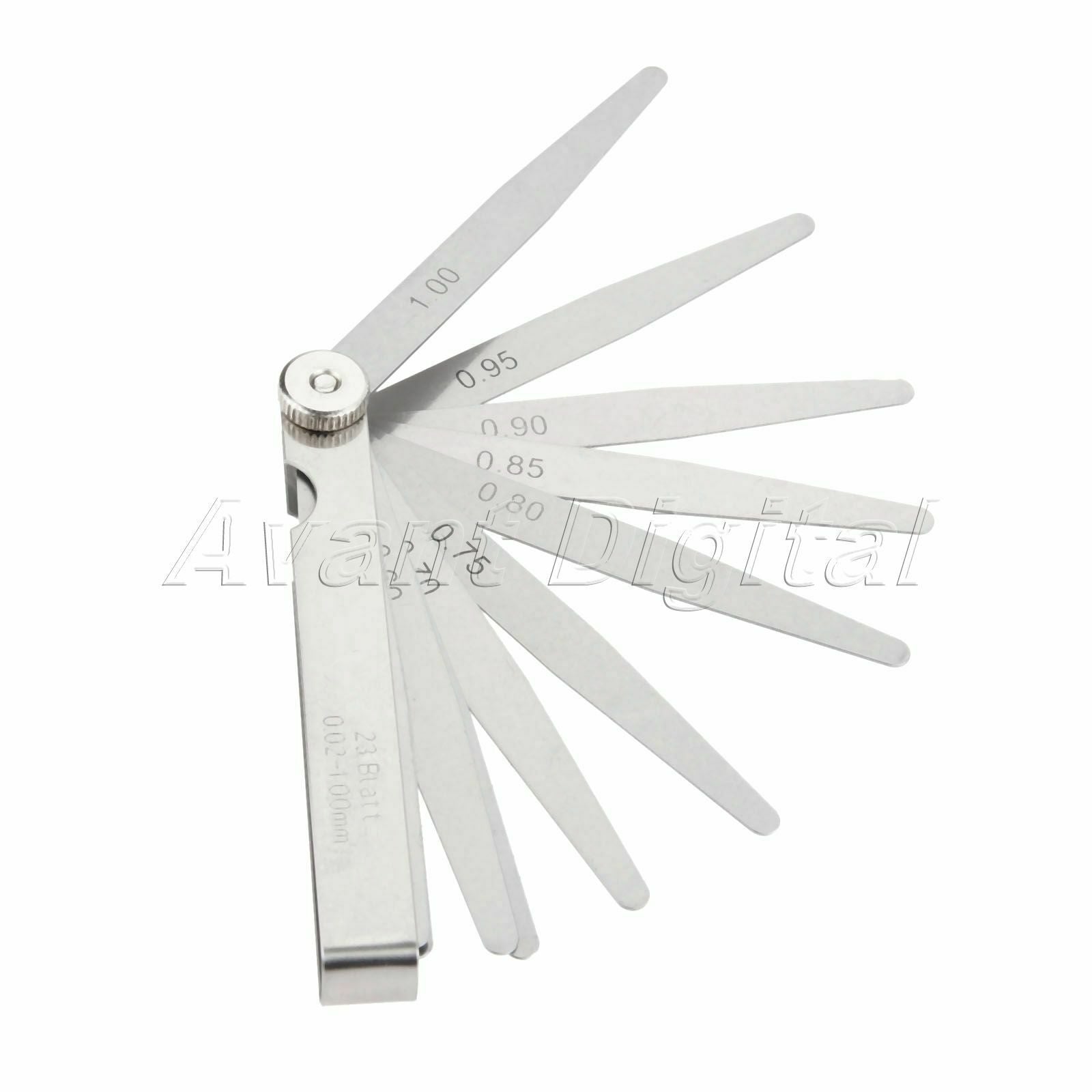 High Strength 23 Blades Metric 0.02 - 1mm Valve Offset Valve Piston Feeler Gauge