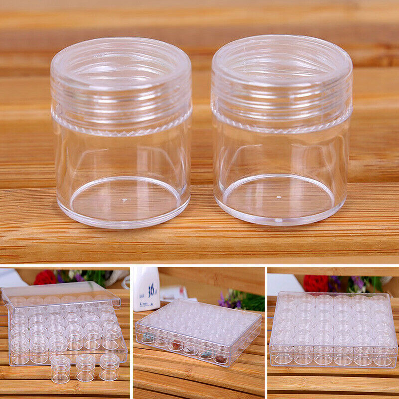 1Set 30 Grids Diamond Embroidery Box Plastic Transparent Bead Storage Cases
