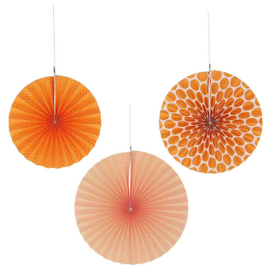 3pcs Hanging Paper Fan Pinwheel Tissue Backdrop Wedding Birthday Party Decor