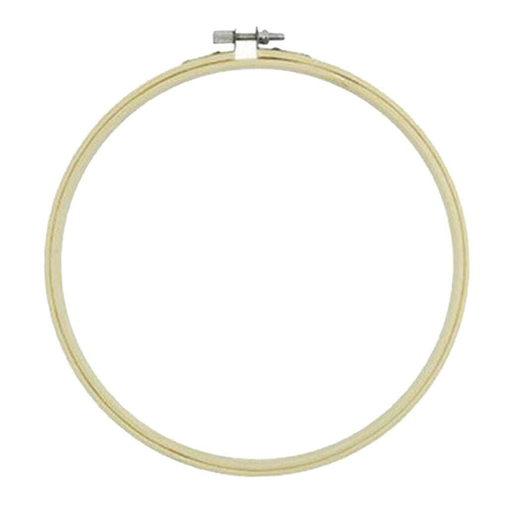 2Pcs Bamboo Embroidery Hoop Wooden Cross Stitch Frame Round DIY Needlework
