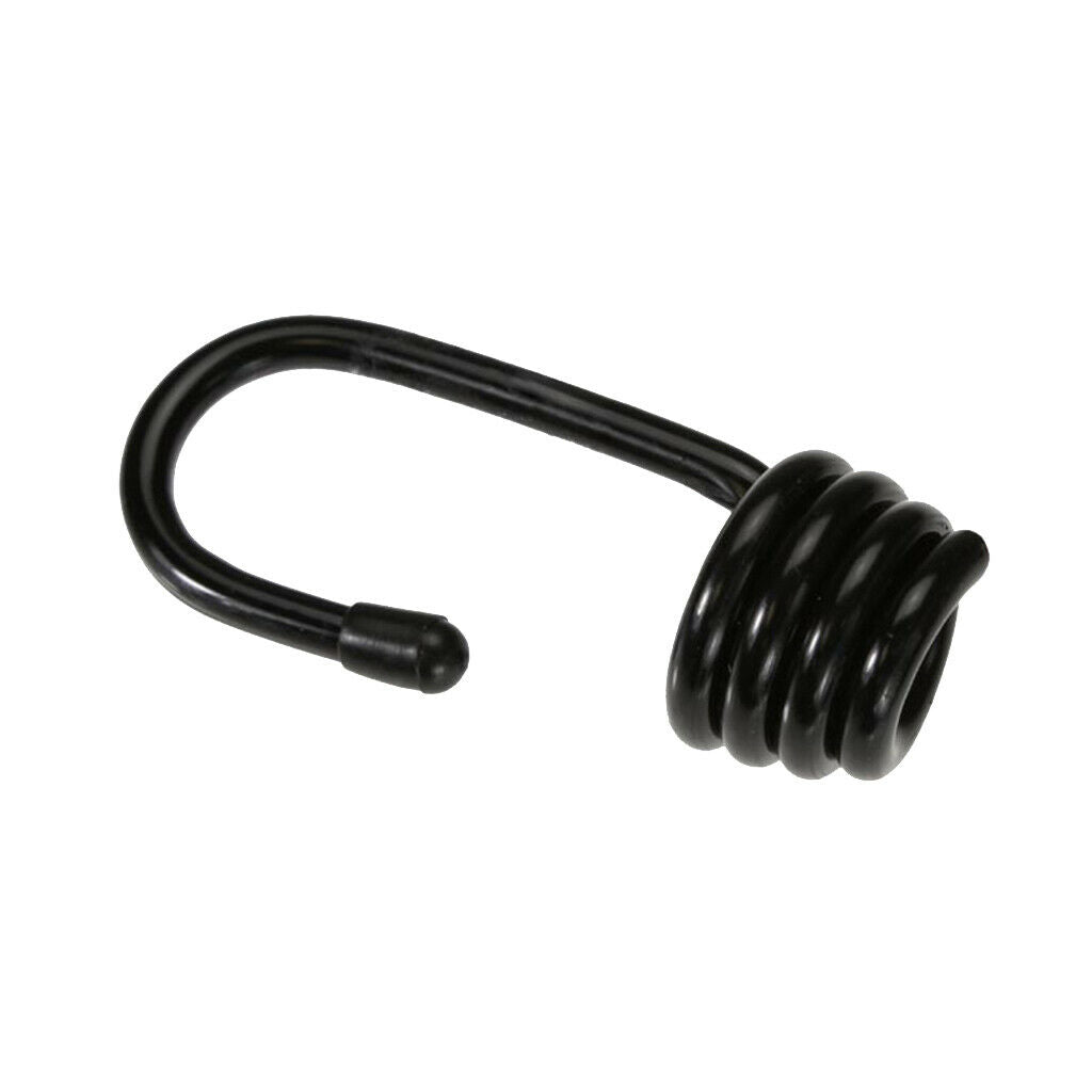 2pcs Plastic Coated Steel Wire Hooks 8mm Shock Cord Bungee Elastic Rope Tool