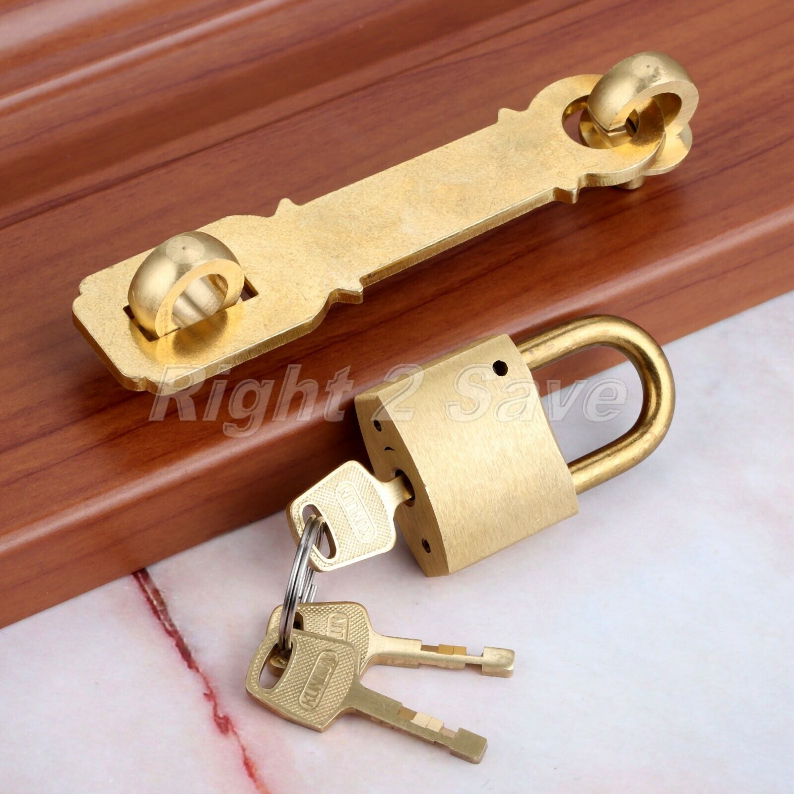 Chinese Style Chic Home Office Cabinet Bolt Latch Buckle Guard Door Padlock Lock