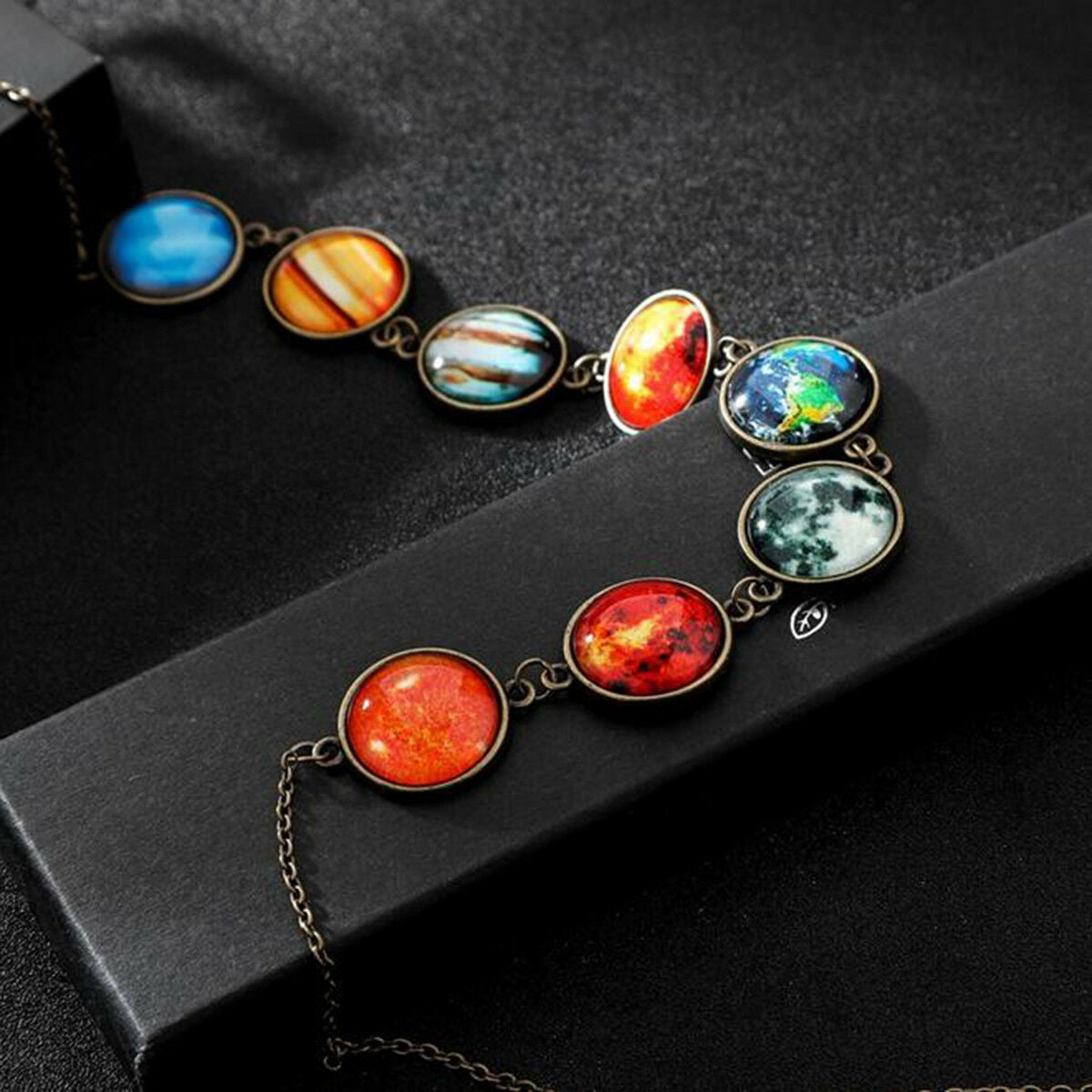 Galaxy Space Universe Solar System Planet Pendant Glow in the Dark Necklace