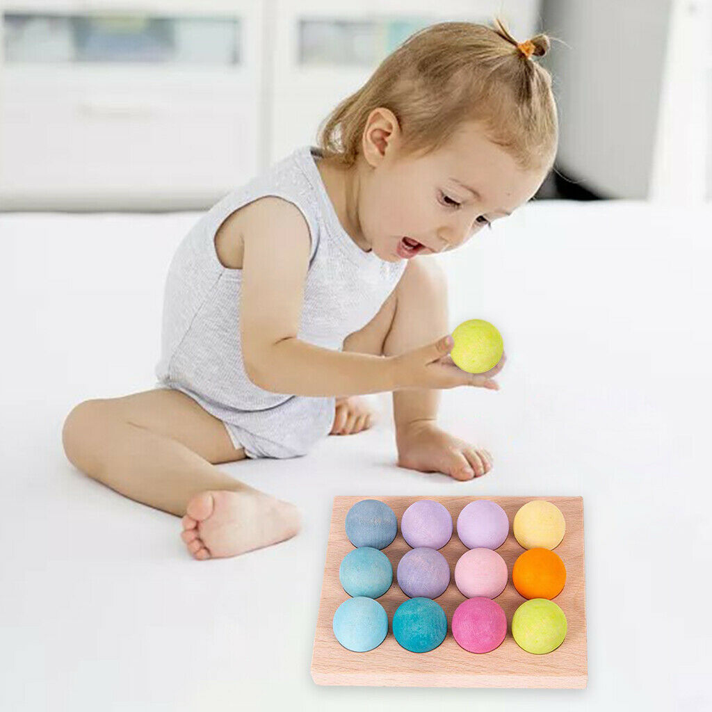 Kids Wooden Ball Toys Numbers Counting Color Intelligence Development Gift