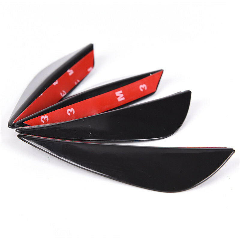 4PCS Universal Front Bumper Lip Splitter Fins Body Spoiler Canard Valence Chi Qx