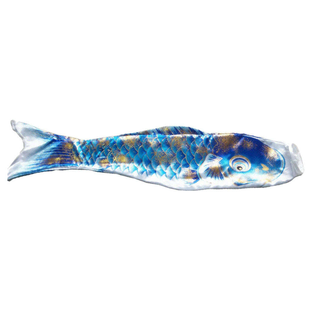 Japanese Windsock Flag Koi Nobori Sailfish Wind Streamer 50cm Golden Blue