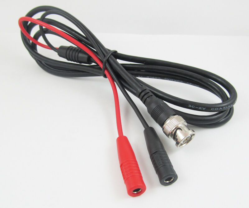 2sets 1.5M/5FT BNC Male Plug to Dual 4mm Banana Female Jack Test Leads Cable