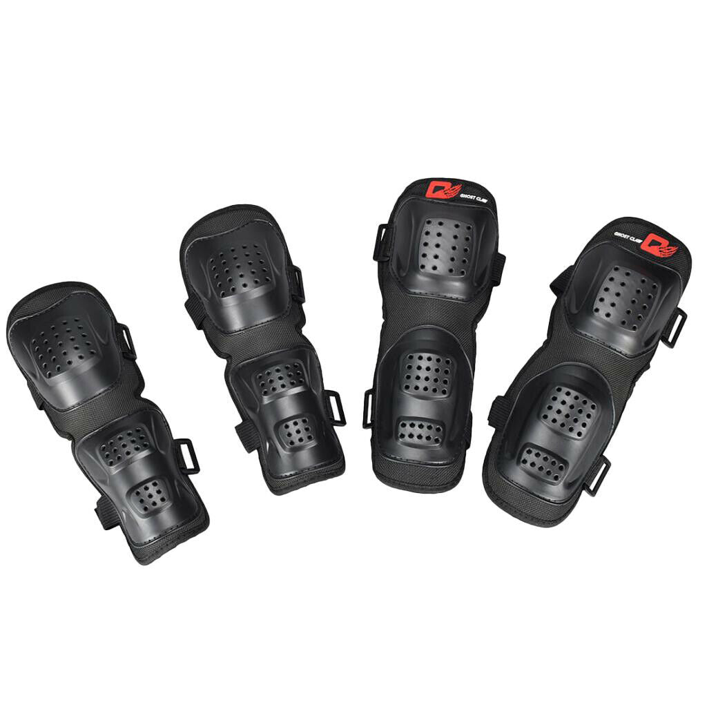 Motocross Protective Gear Breathable Shatter-resistant Knee Pads 4pcs/set