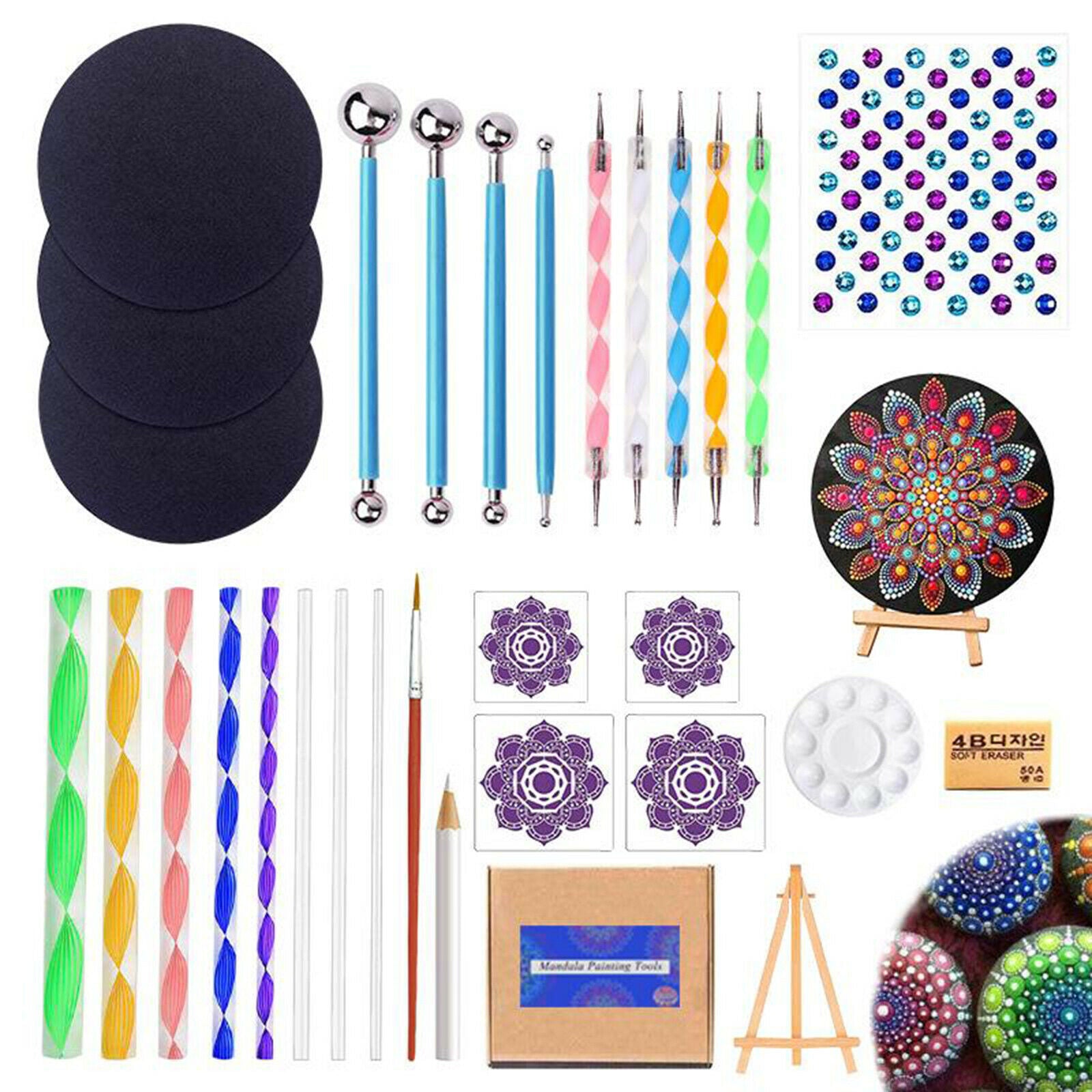 Fashion 31Pieces Mandala Dotting Tools for Rocks Painting Clay Pottery Craft