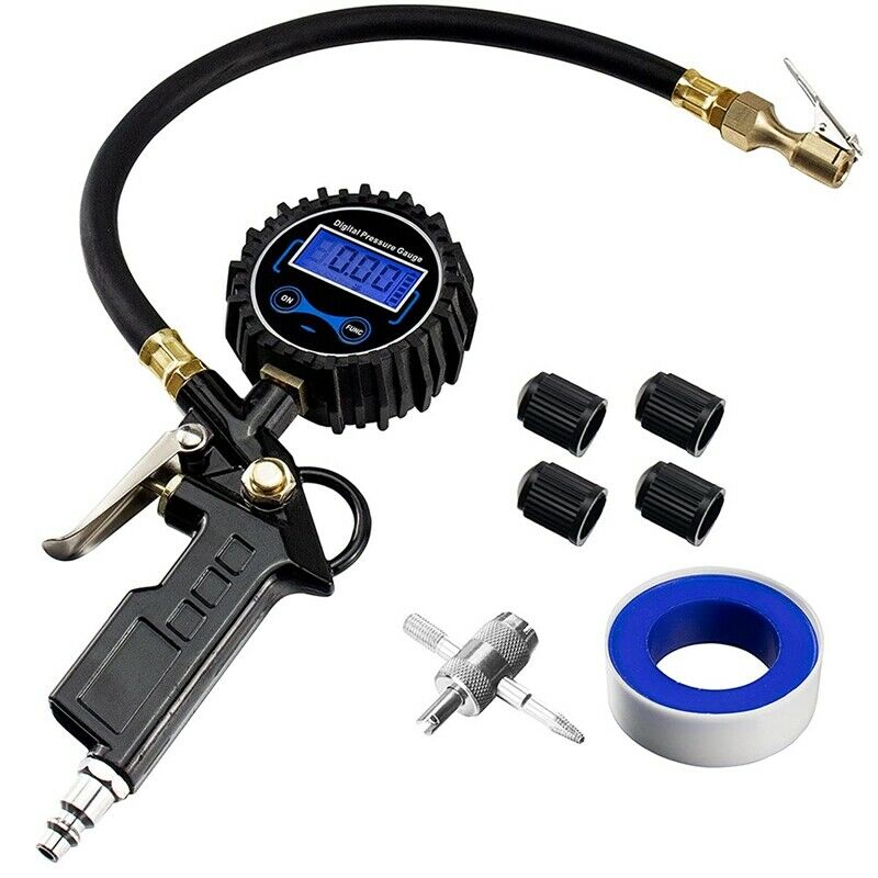 Digital Tire Inflator with Pressure Gauge,200PSI American Air Chuck Heavy DutyM7