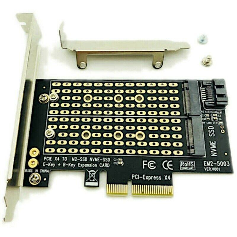 1X(Pcie To M2/M.2 Adapter M.2 Ngff To Desktop Pcie X4 X8 X16 Nvme Sata Dual 9G9)