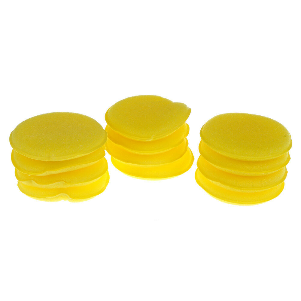 12pcs Waxing Polish Wax Foam Sponge Applicator Pad Cleaning Car Vehicle Glass Ad