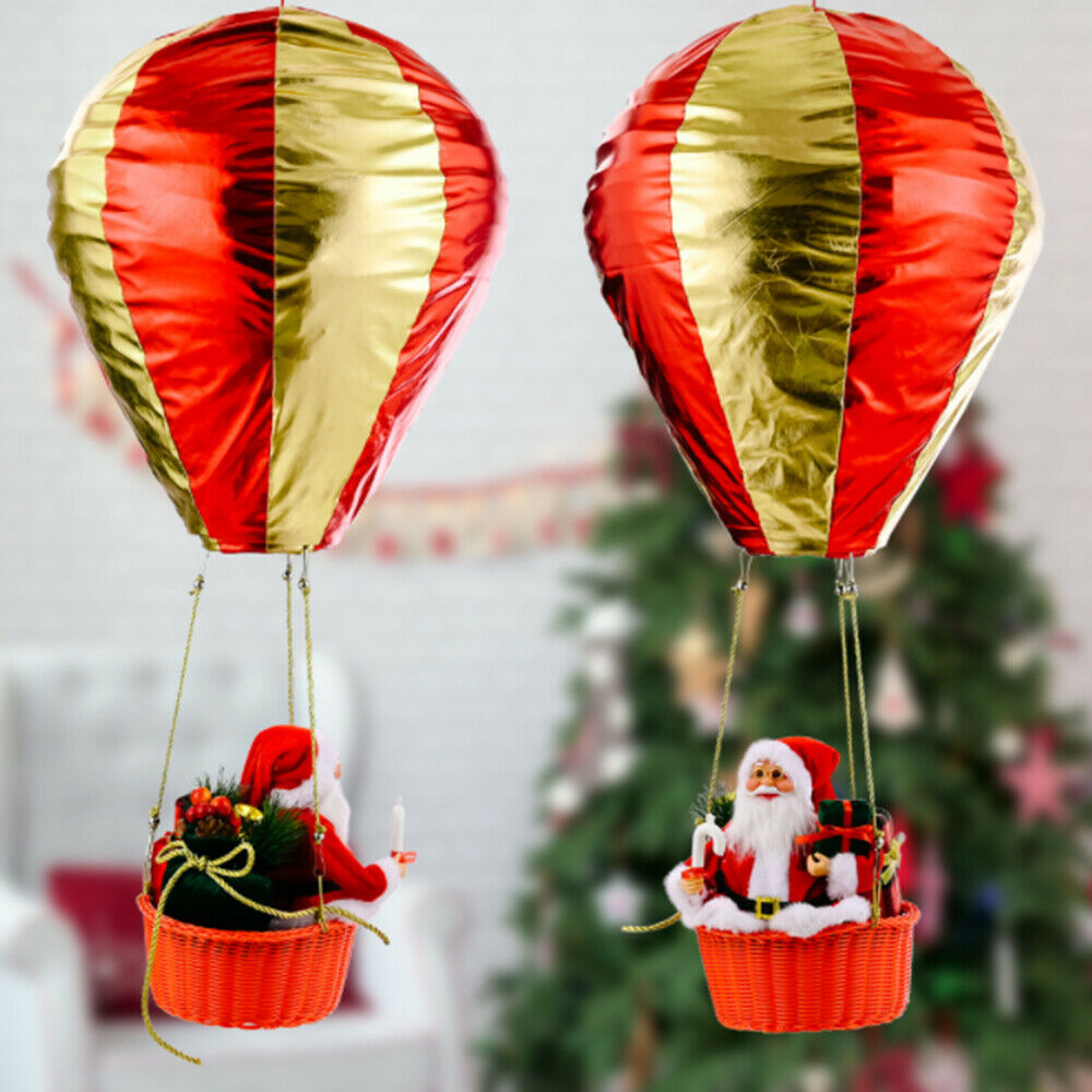 Christmas Santa Claus Hot Air Balloon Decor Christmas Ornaments for Mall Ceiling