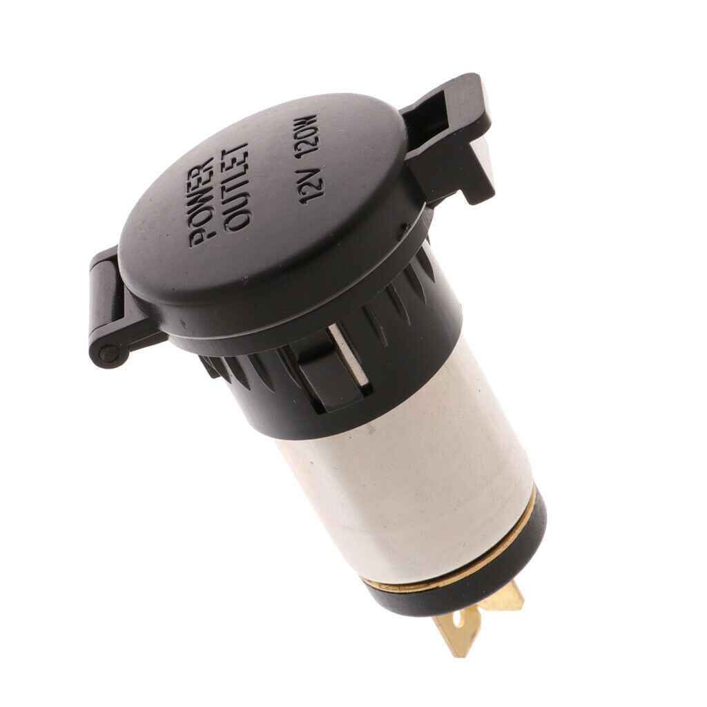Durable 12V 120W Motorcycle Car Cigarette Lighter Socket Plug