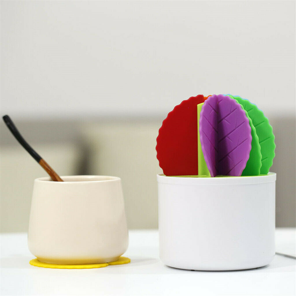 Cactus Drinks Coaster Silicone Cup Tea Mat Holder Mug Glasses Set Colorful