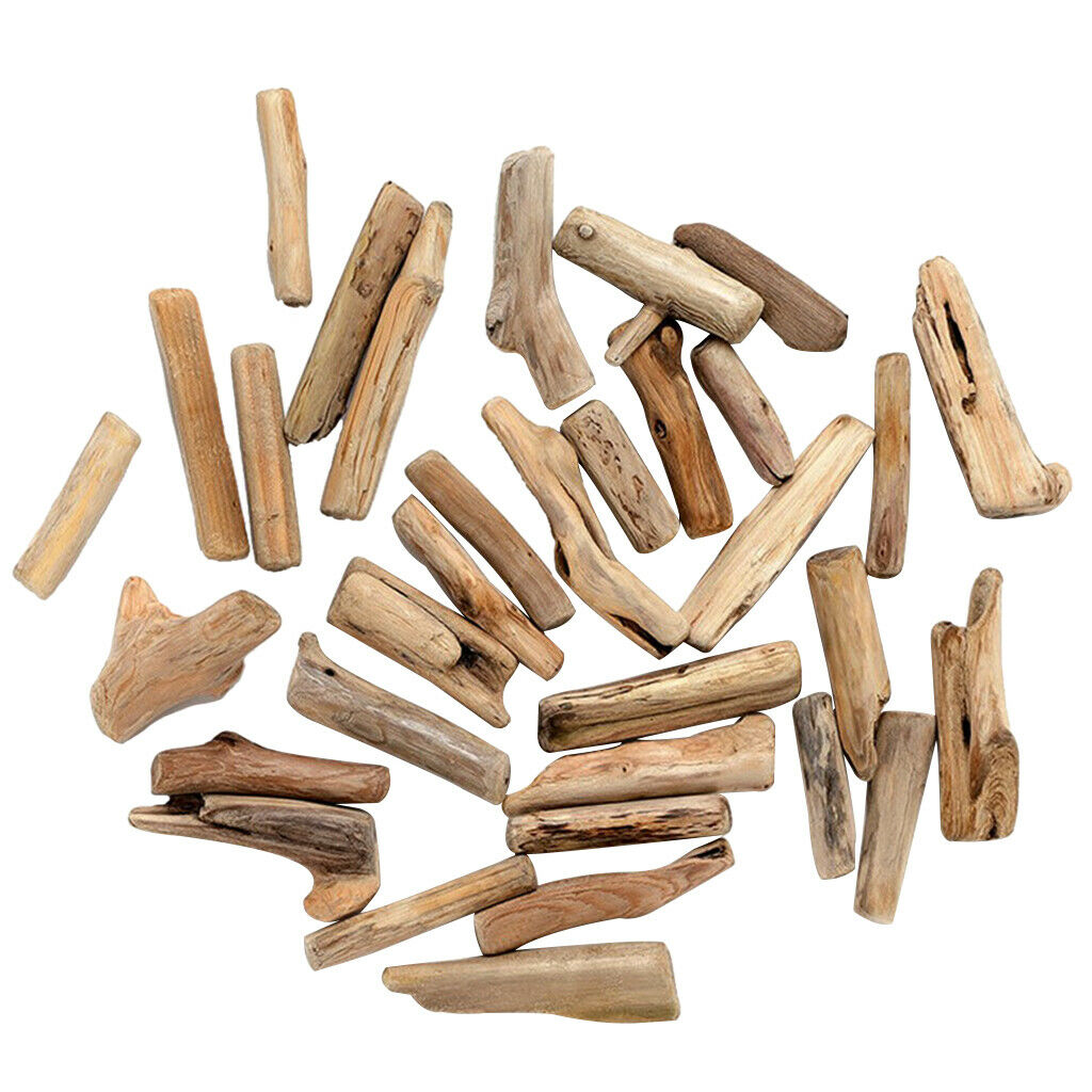 50 Pcs Natural Driftwood Wood Slices Driftwood Wood Pieces for DIY