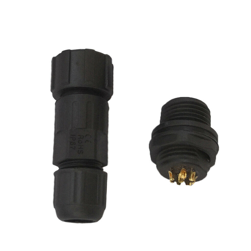 8 Pins Waterproof Panel Cable Connector Multipole Plug Socket IP67 500V 5A