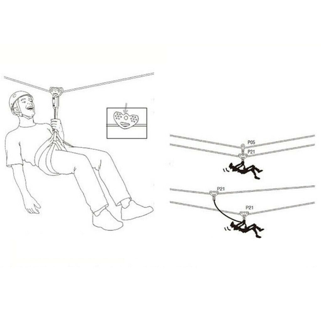 Aluminium   Alloy  Double Pulley Rock Climbing Arborist Gear